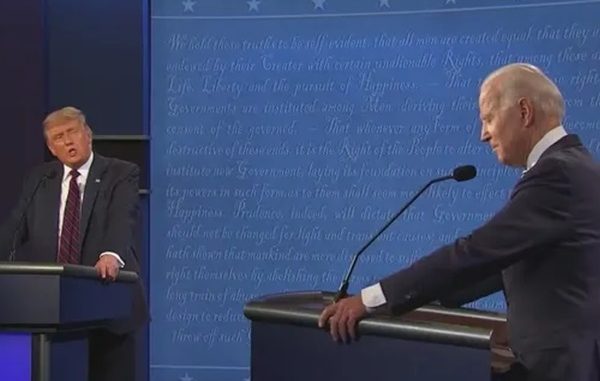 Trump and Biden debating