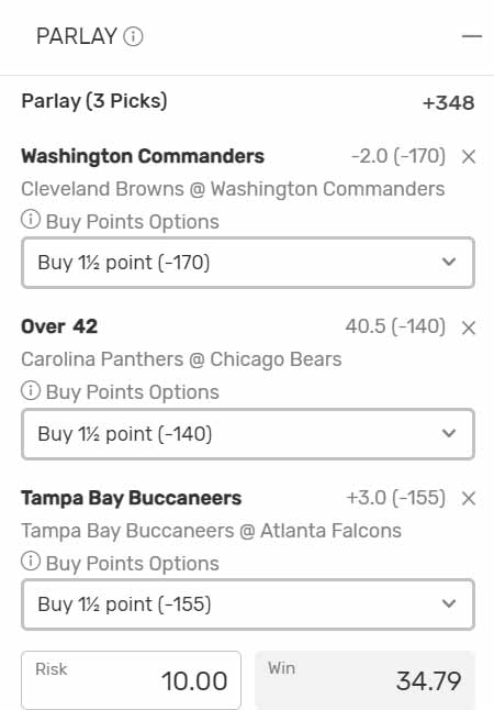 NFL teaser bet