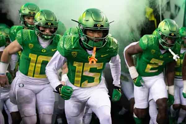 The Ducks exiting the locker room